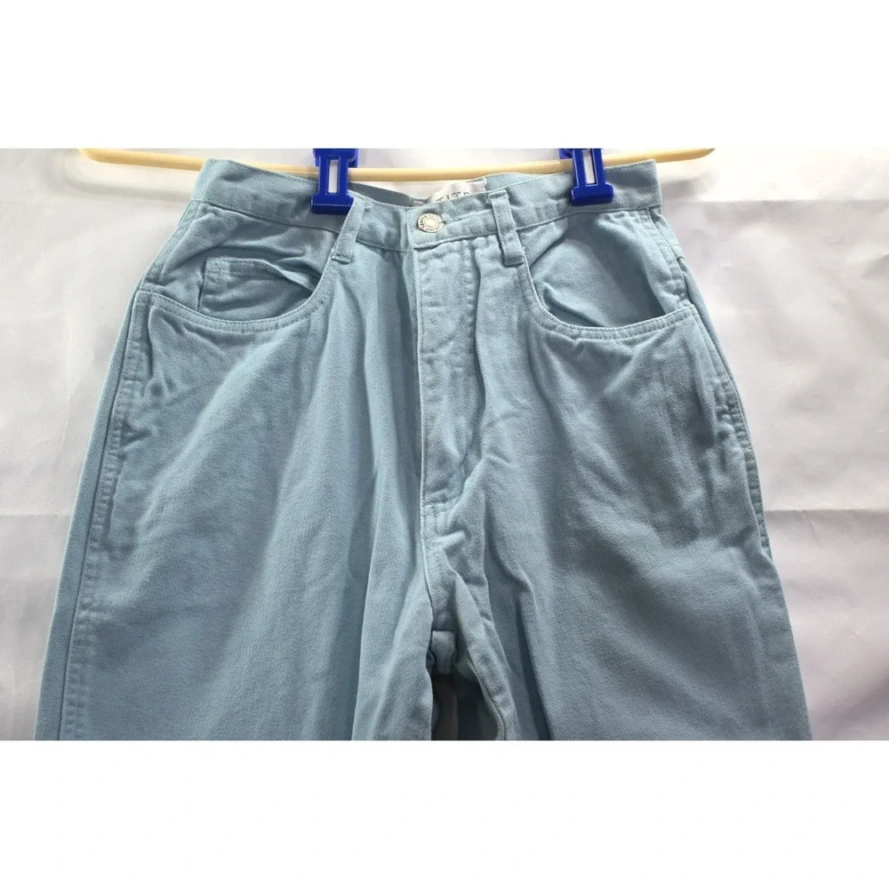 Vintage Petite Sophisticate Y2K High Rise Mom Jeans Light Blue Denim Womens 6